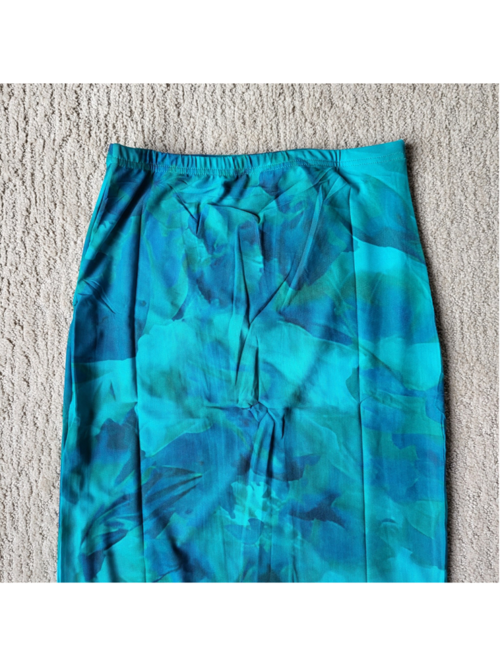 Women’s Green & Blue Floral Long Straight Skirt – Size M – NWOT - Picture 10 of 11